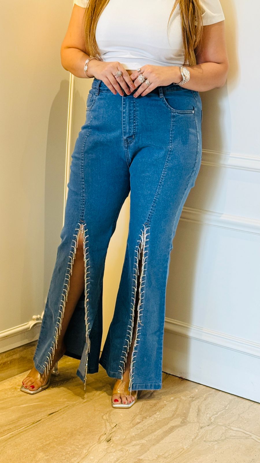 Crystal Curve Denim- Blue, Navy